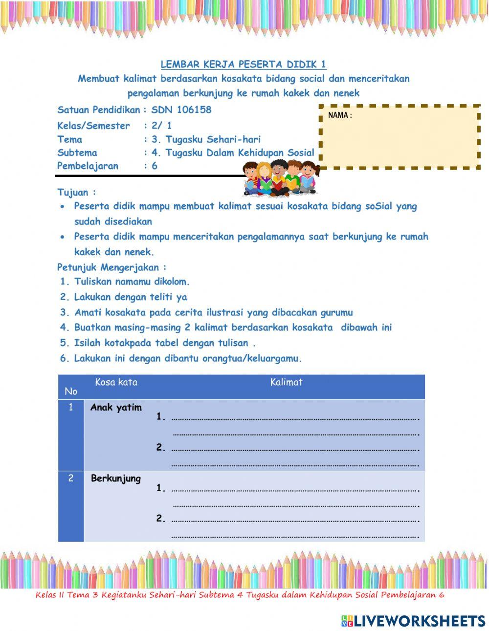 Tema 3 Subtema 4 Pembelajaran 6