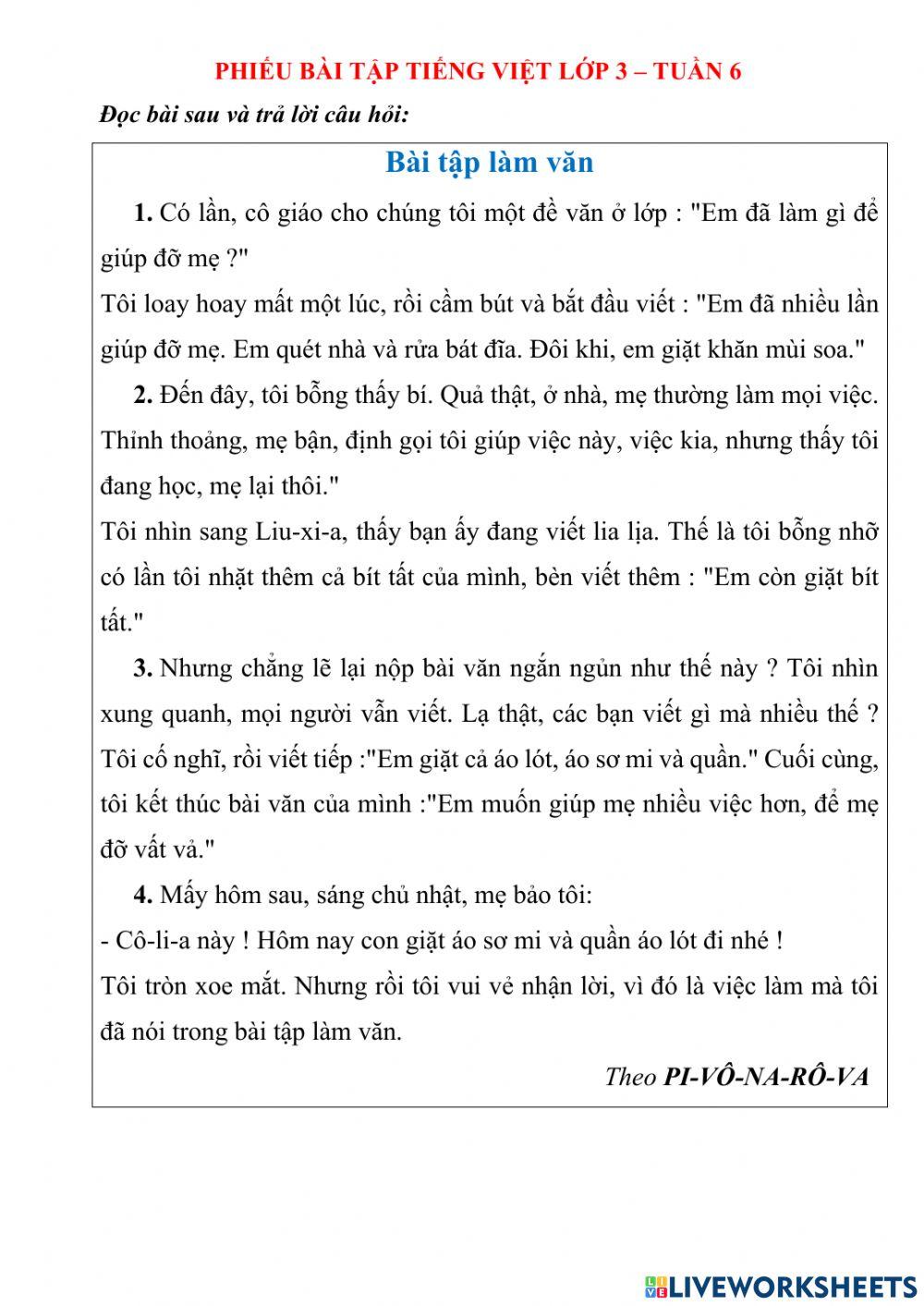 Tập đọc tuần 6