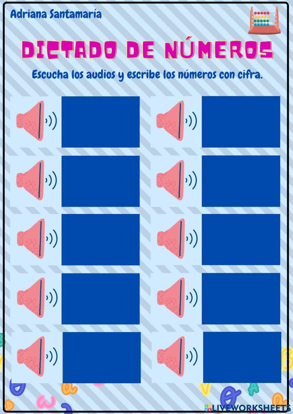 Dictado - números de 6 cifras