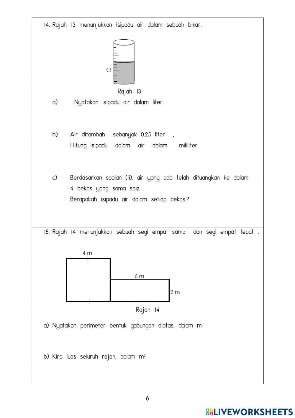 Ulangkaji Matematik Kertas 2