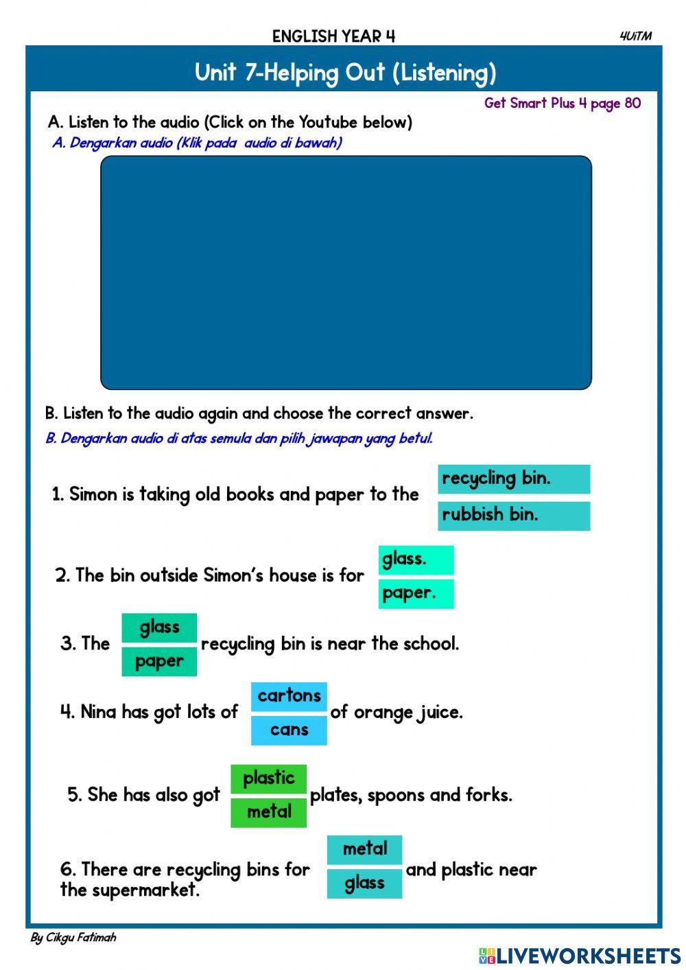 Get Smart Plus 4 Page 80 (Revision 7:Activity 2)