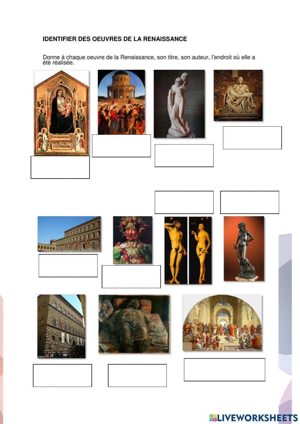 Ouvres de Renaissance