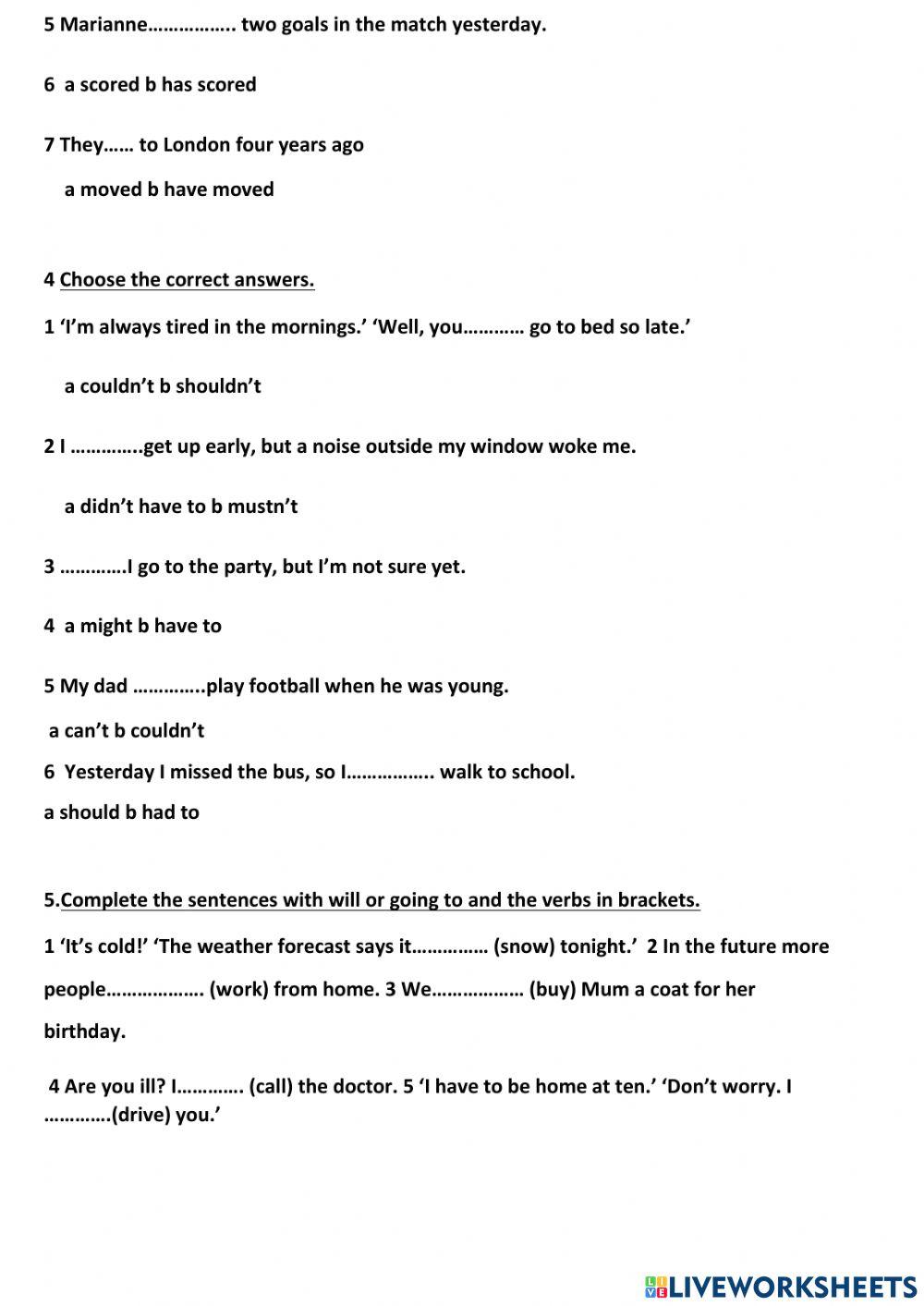 4TH ADULT FINAL EXAM DECEMBER 2021