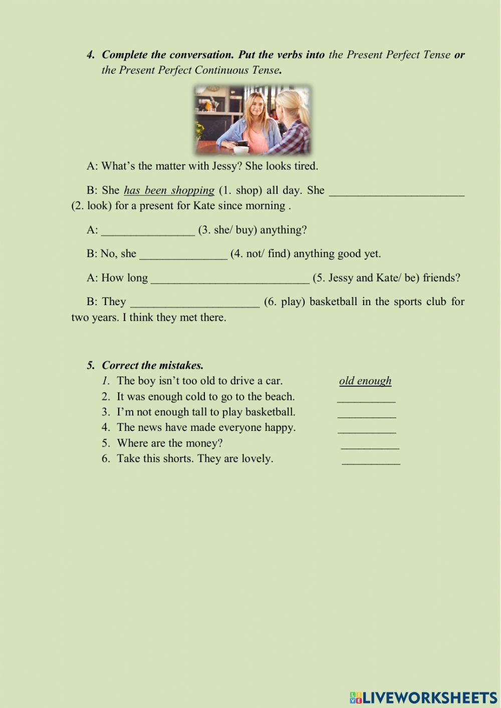 Form 7 Unit 2 Shopping Version B