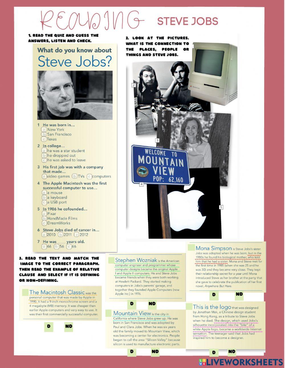 Reading :Steve Jobs