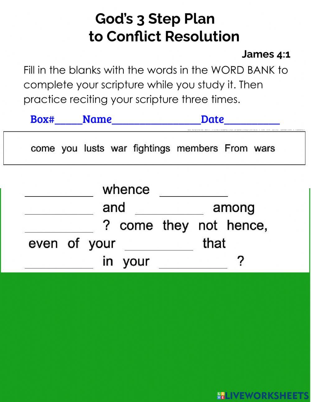 GOD'S 3 STEP PLAN FOR CONFLICT RESOLUTION