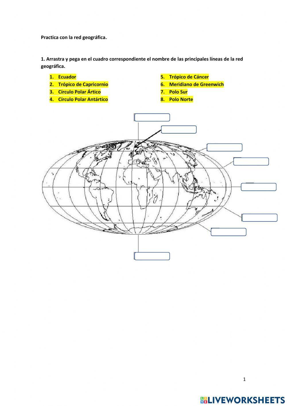 Práctica con la red geográfica