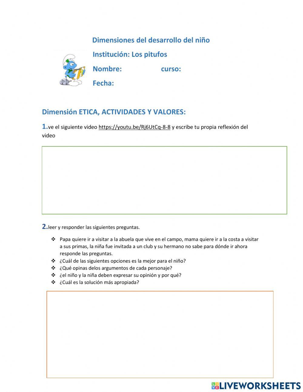 Dimensión ética, acuidades y valores