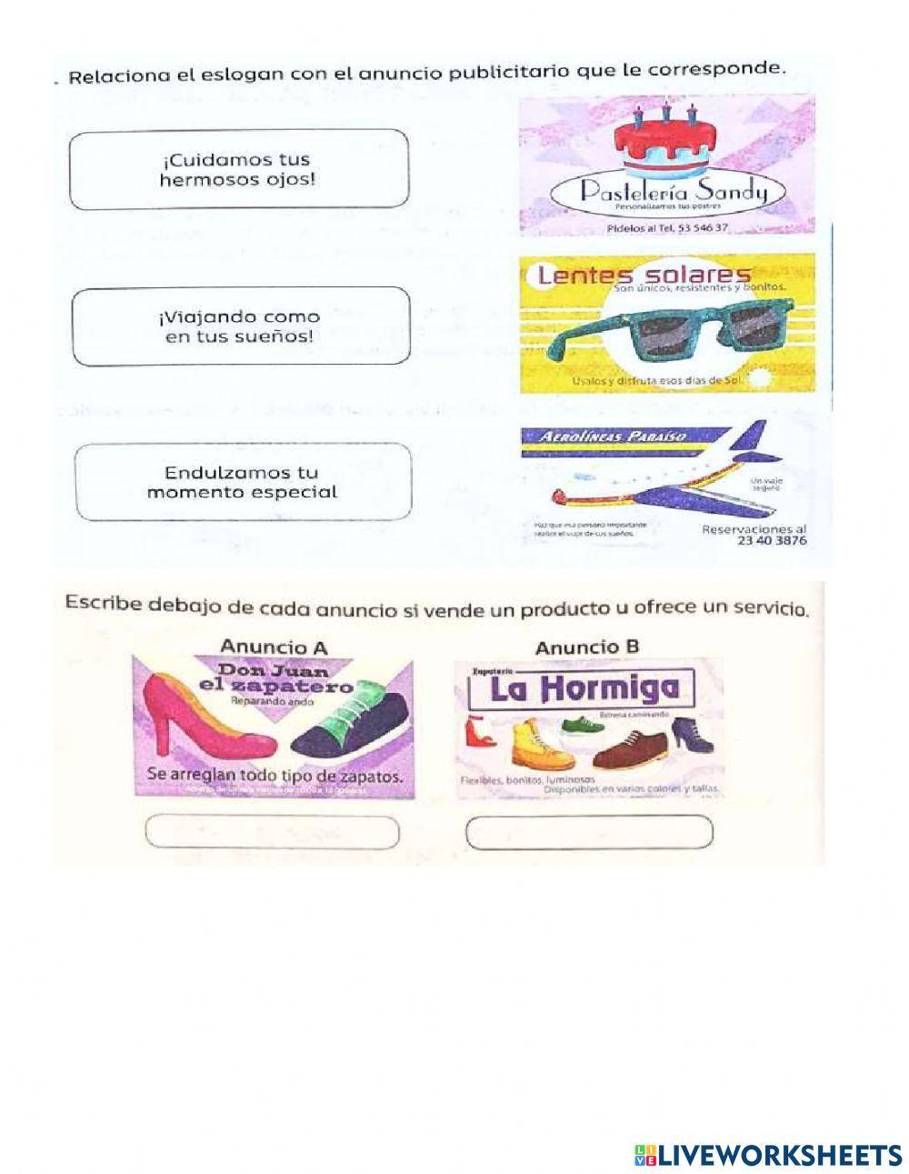 Eslogan en los anuncios