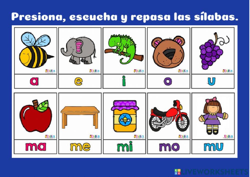 Escuchar y repitir: palabras y sílbas