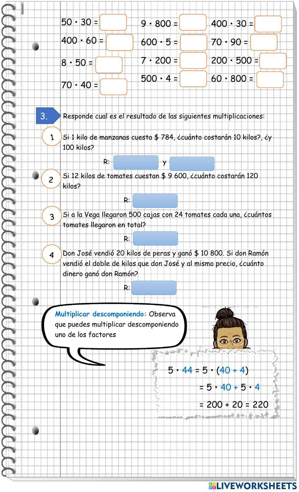 Estrategias de multiplicación