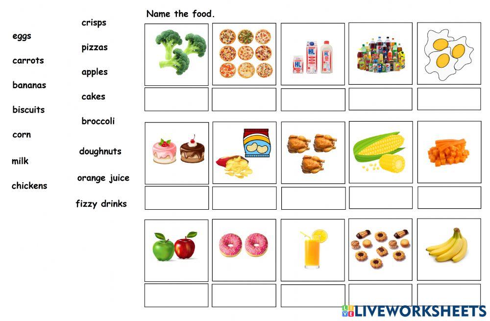 Super Minds Unit 4 Lunchtime - Name the Food