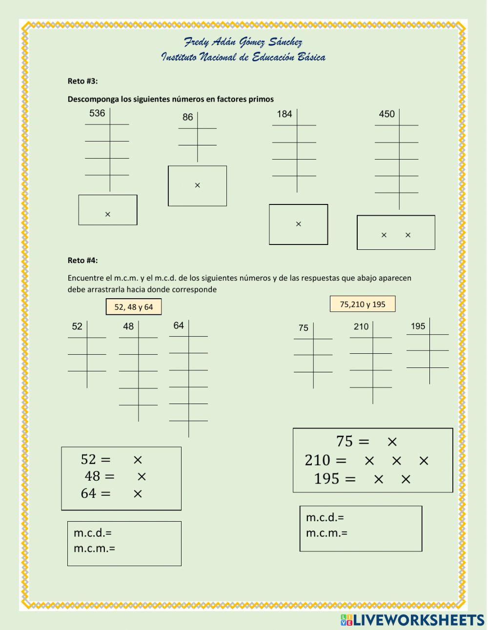 Retos Matemáticos Retos Matemáticos