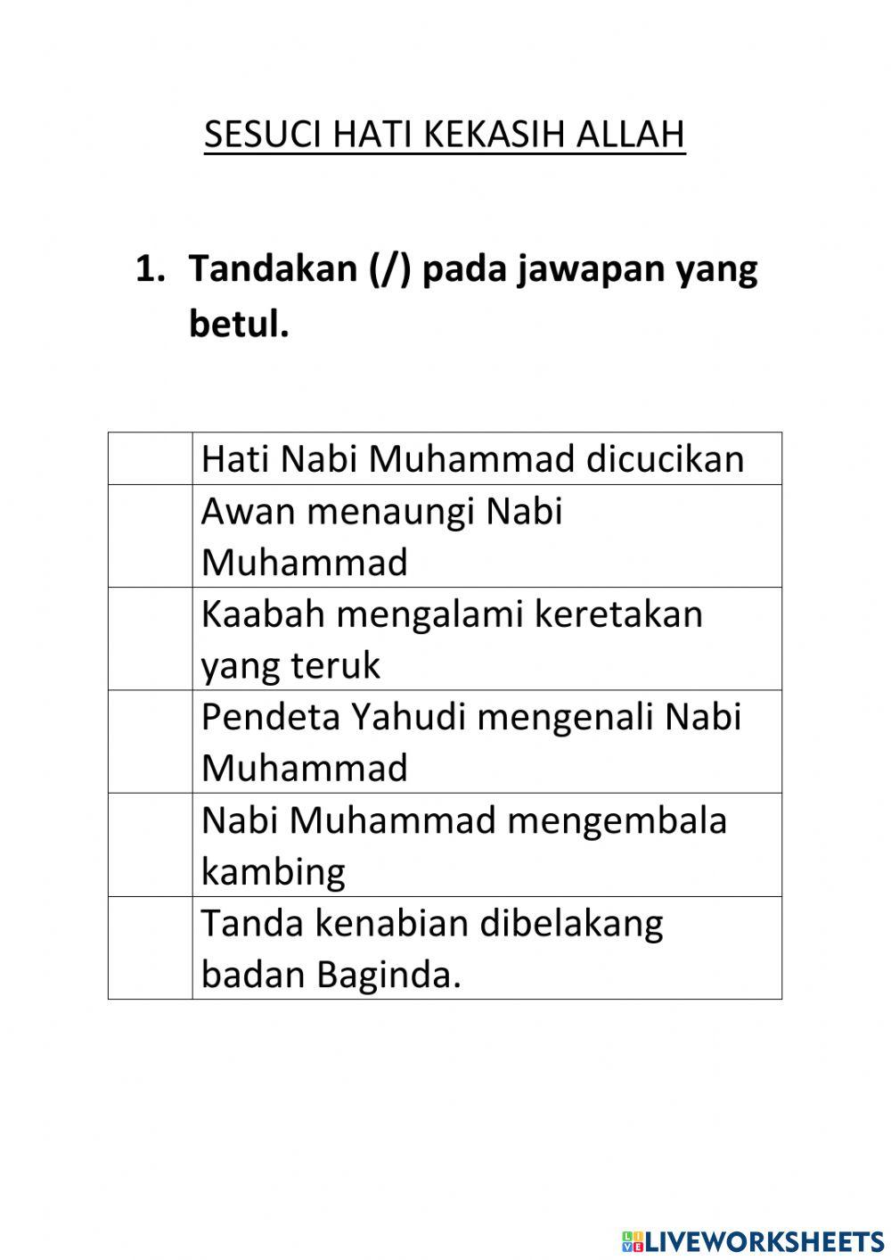 Sesuci hati kekasih allah