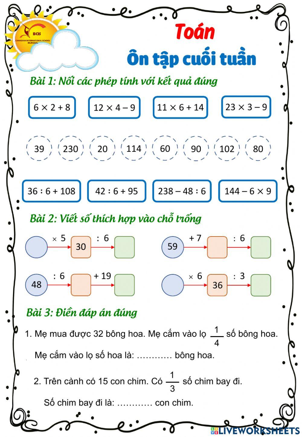 Bài tập cuối tuần 6