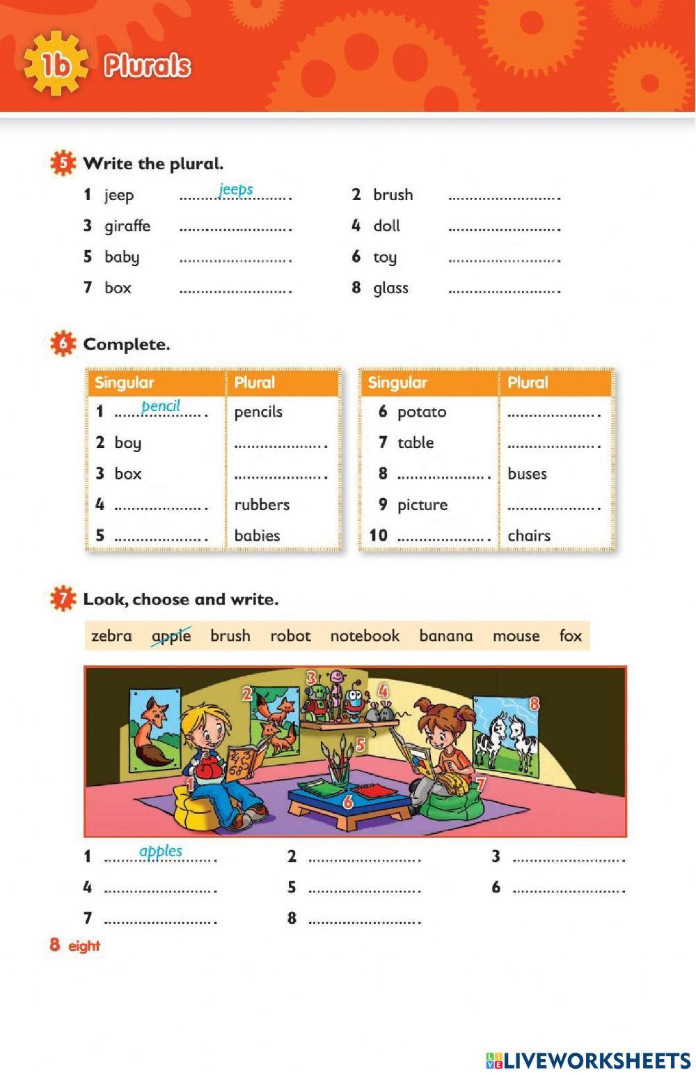 Regular and Irregular Plurals