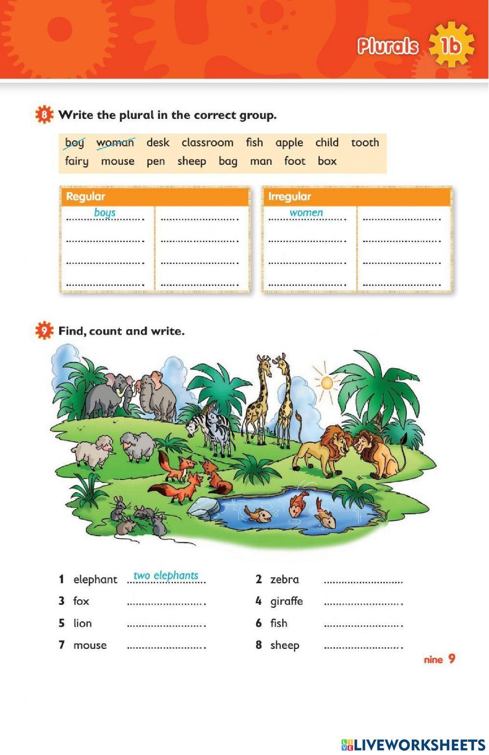 Regular and Irregular Plurals