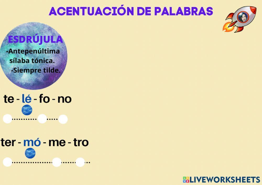 Palabras esdrújulas