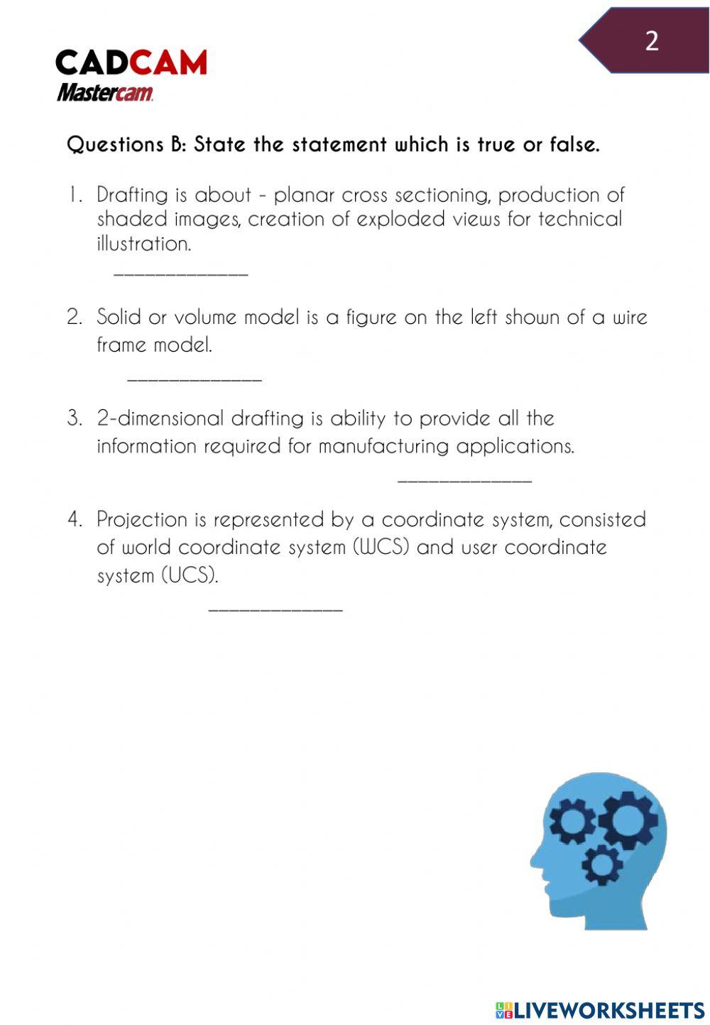 Cad Cam Introduction Quiz 1555411 | HASNY ABDUL JALIL