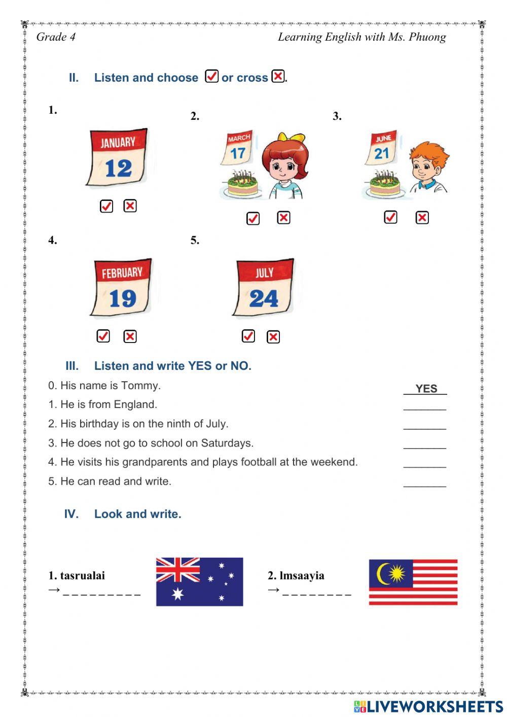 English 4 - Mid - Term Test 2