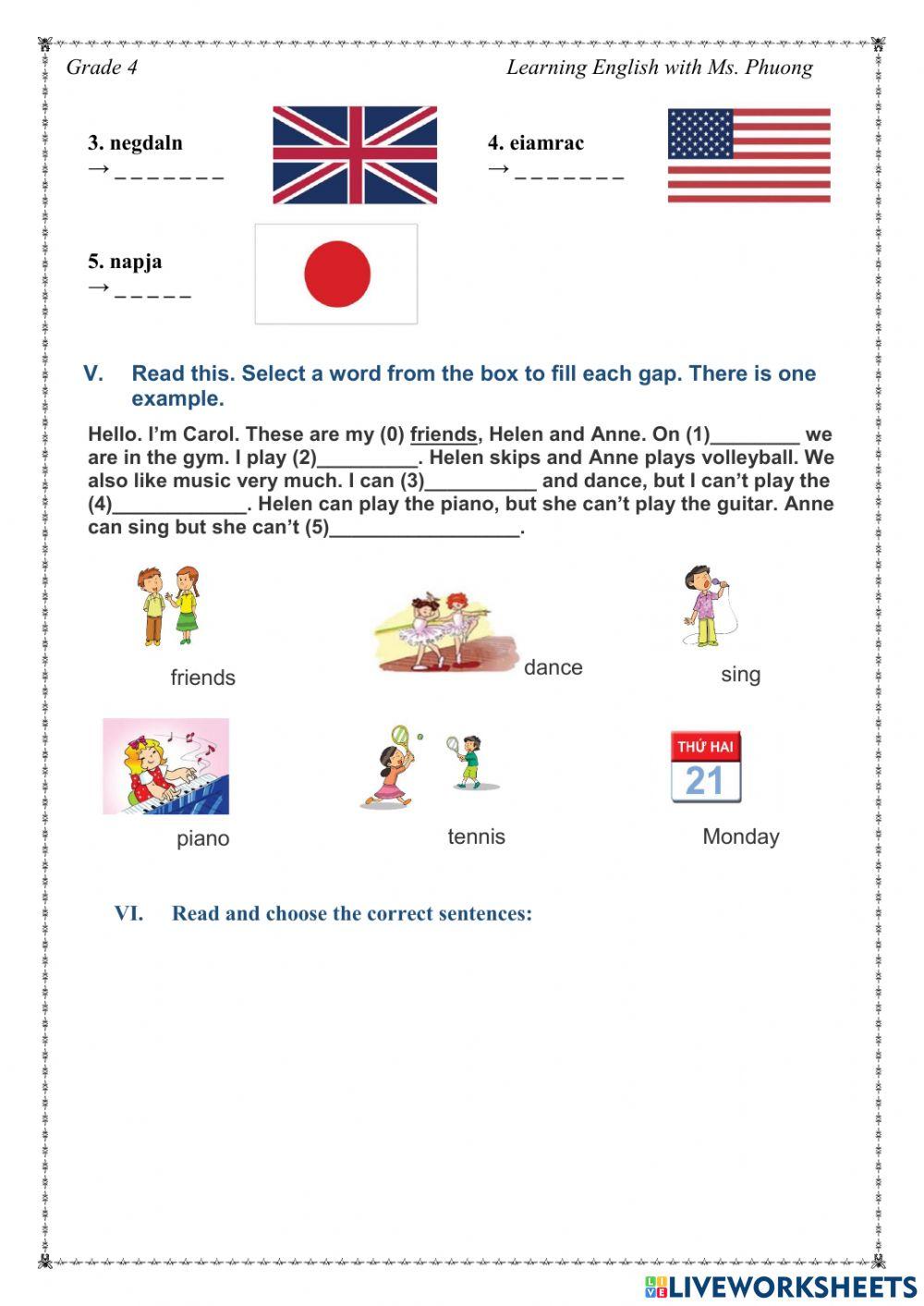 English 4 - Mid - Term Test 2