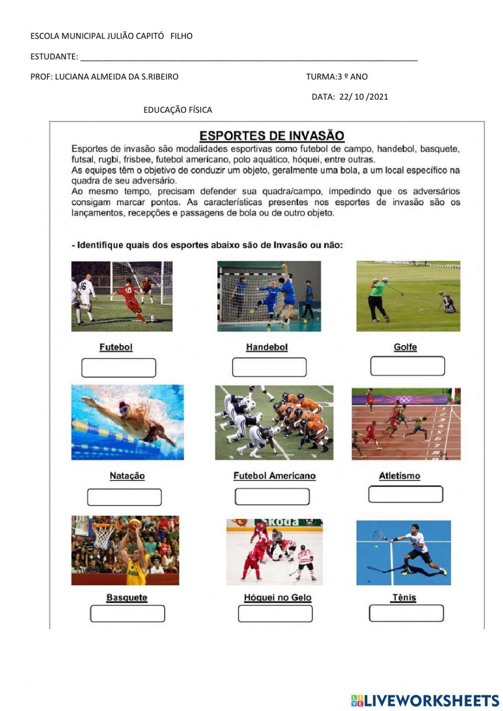 Aula de educação física