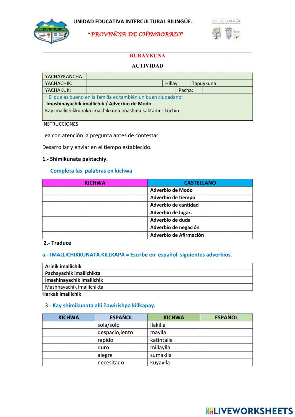 Imallichikkuna- adverbios