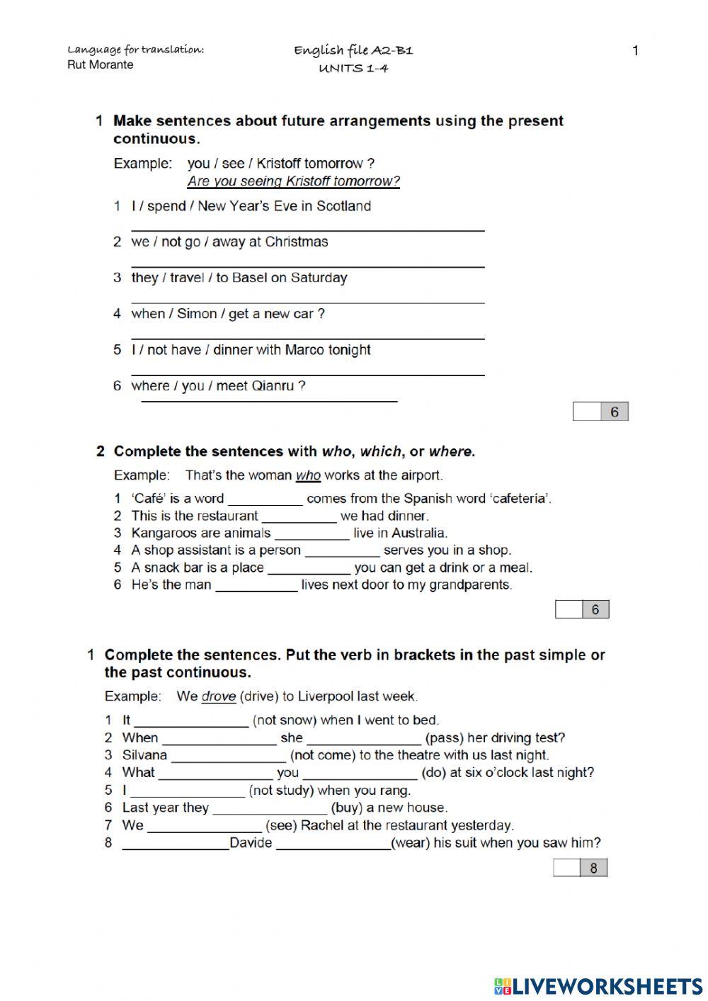 English File revision test