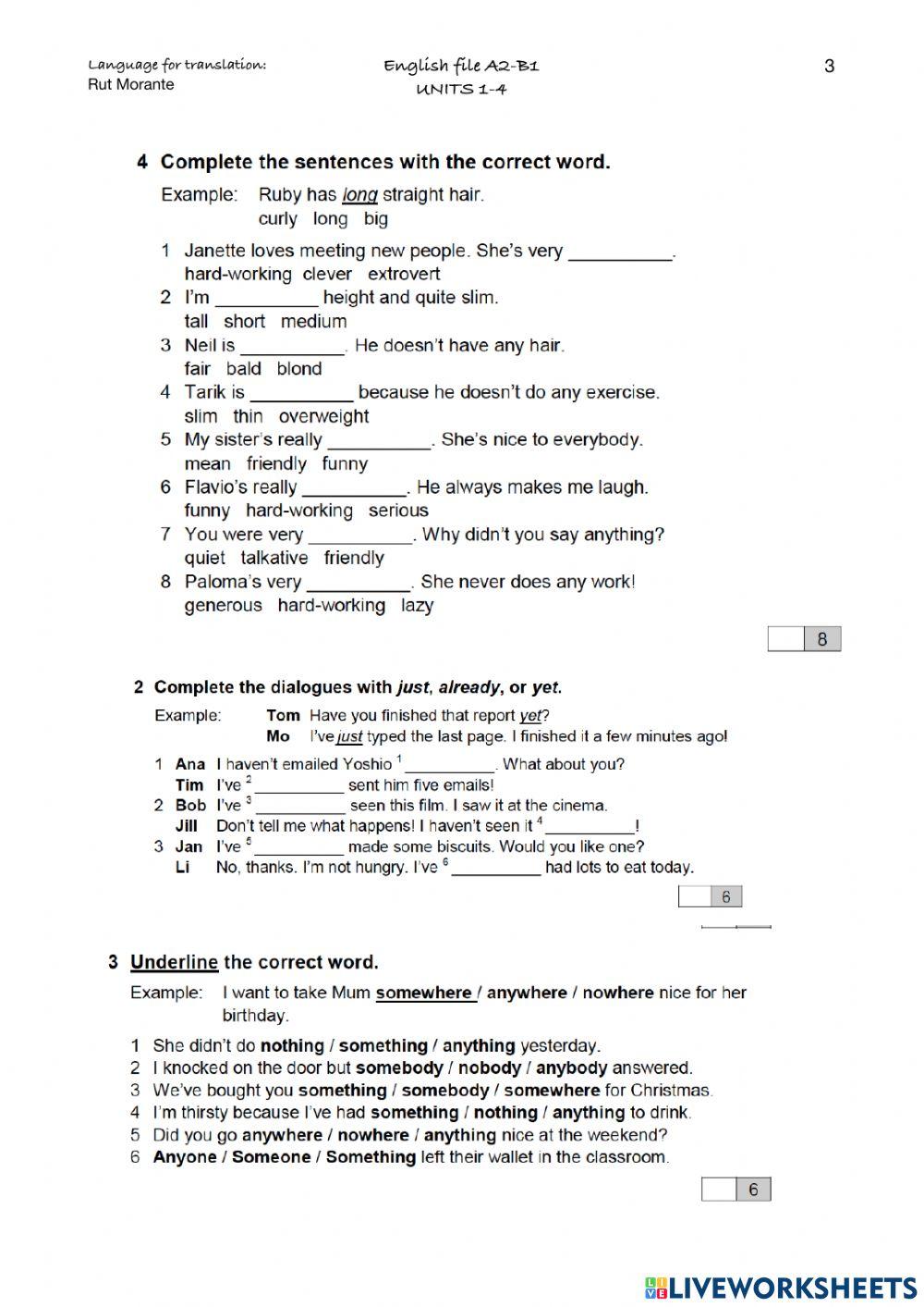 English File revision test