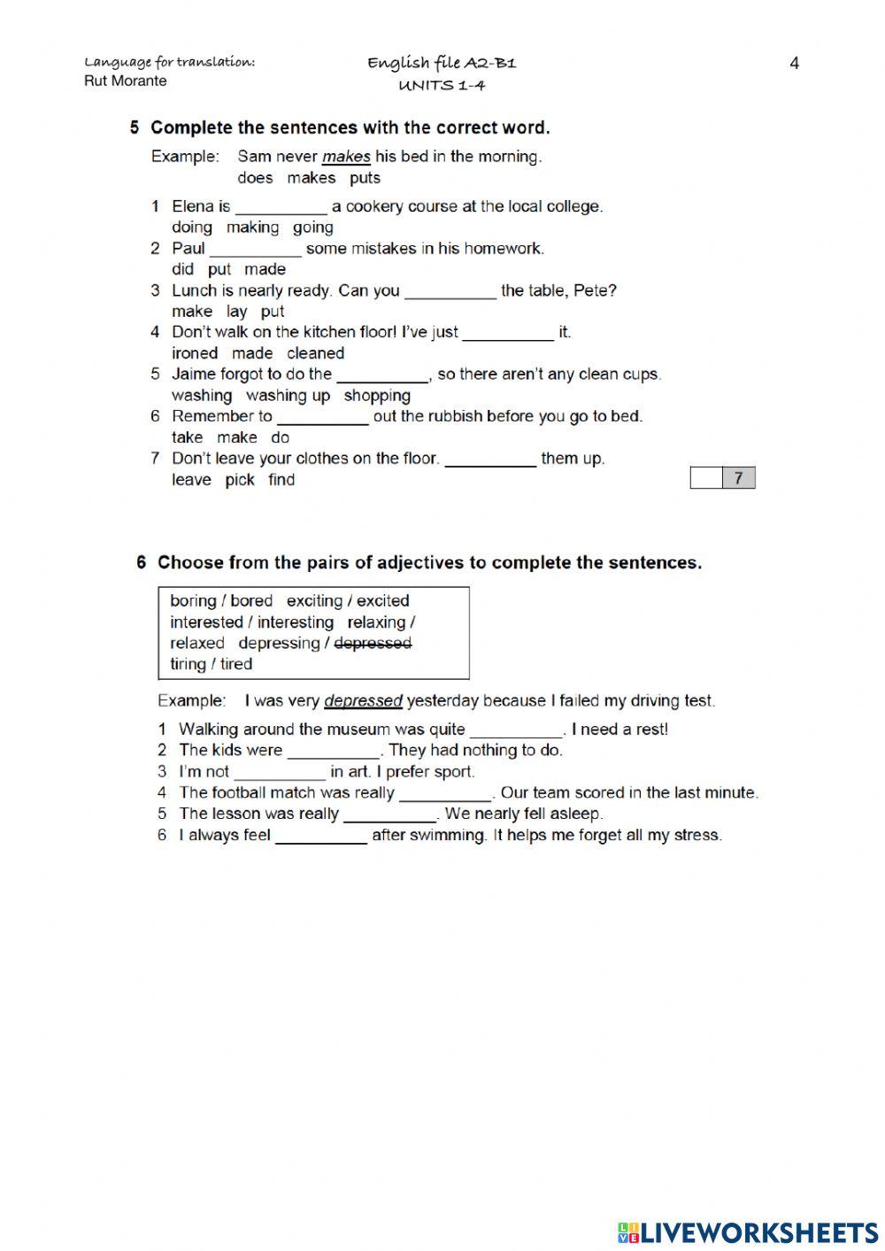 English File revision test