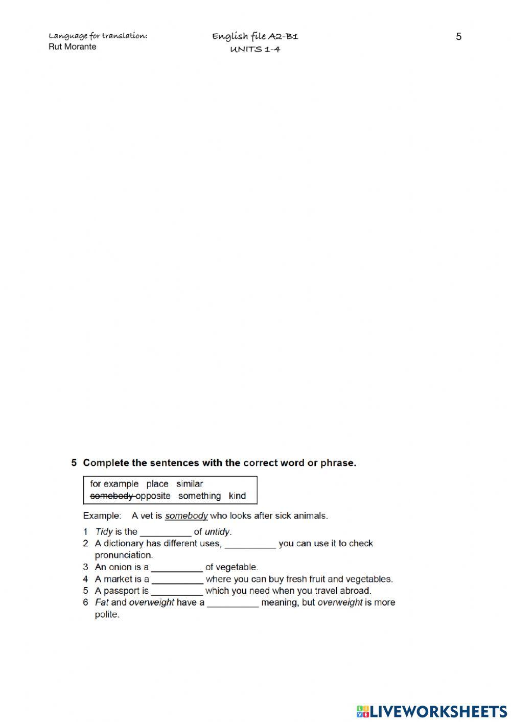 English File revision test