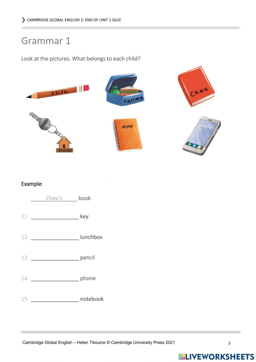 Cambridge Global English 2 Answer Key