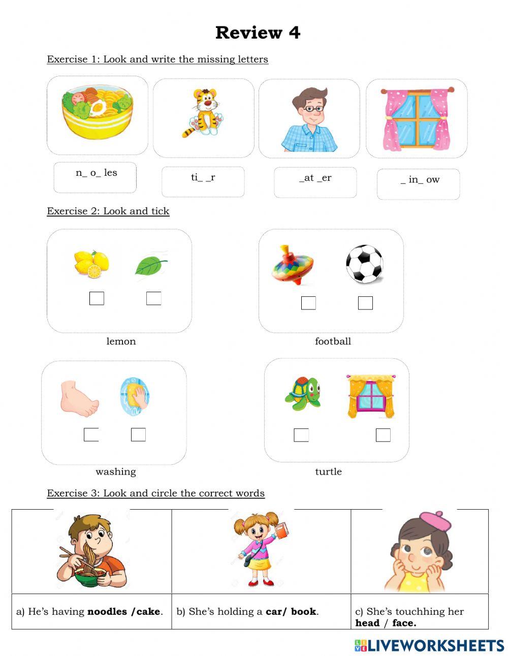 Grade 1 - REVIEW 4
