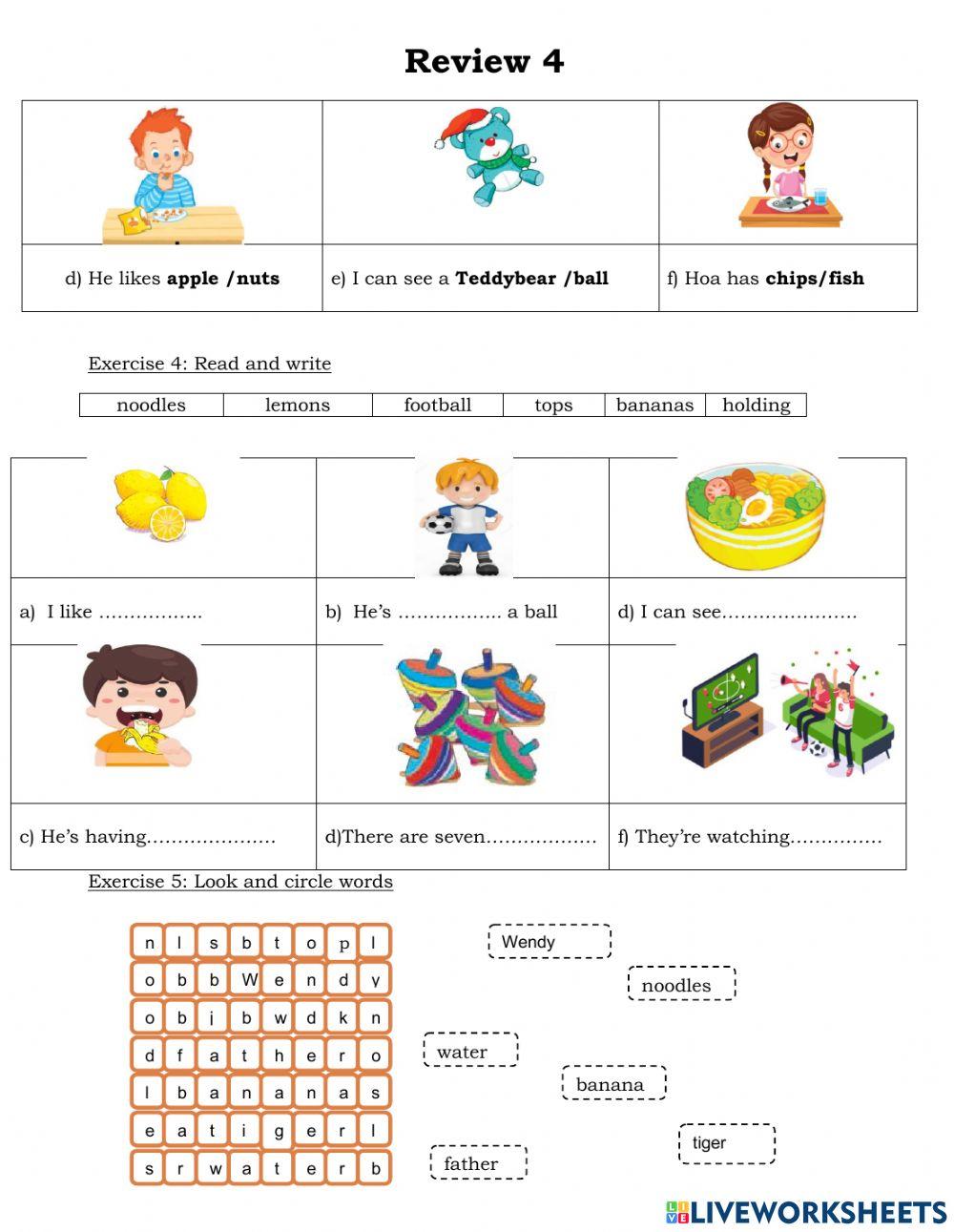Grade 1 - REVIEW 4