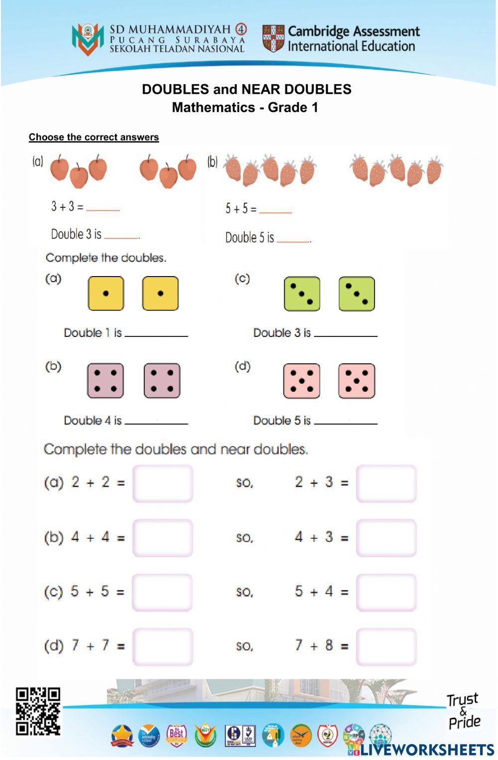 Subtraction and Addition (Doubles)