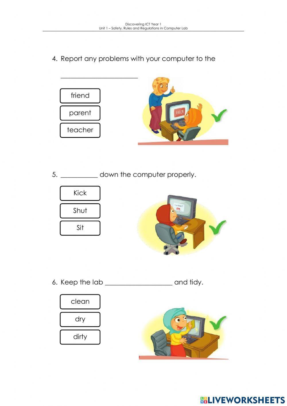 Safety, Rules and Regulations in Computer Lab