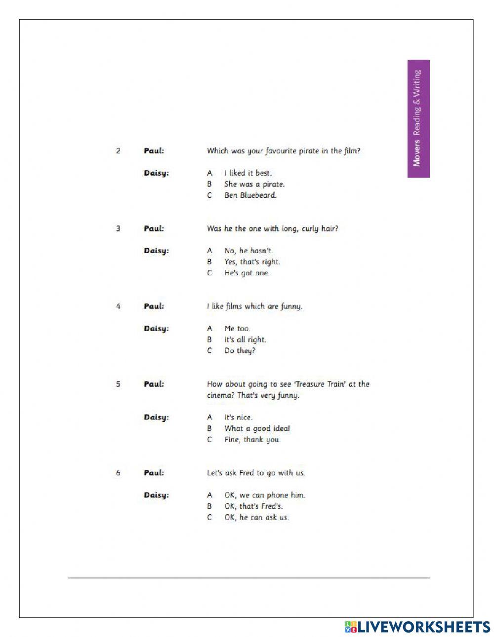 Reading and Writing 1