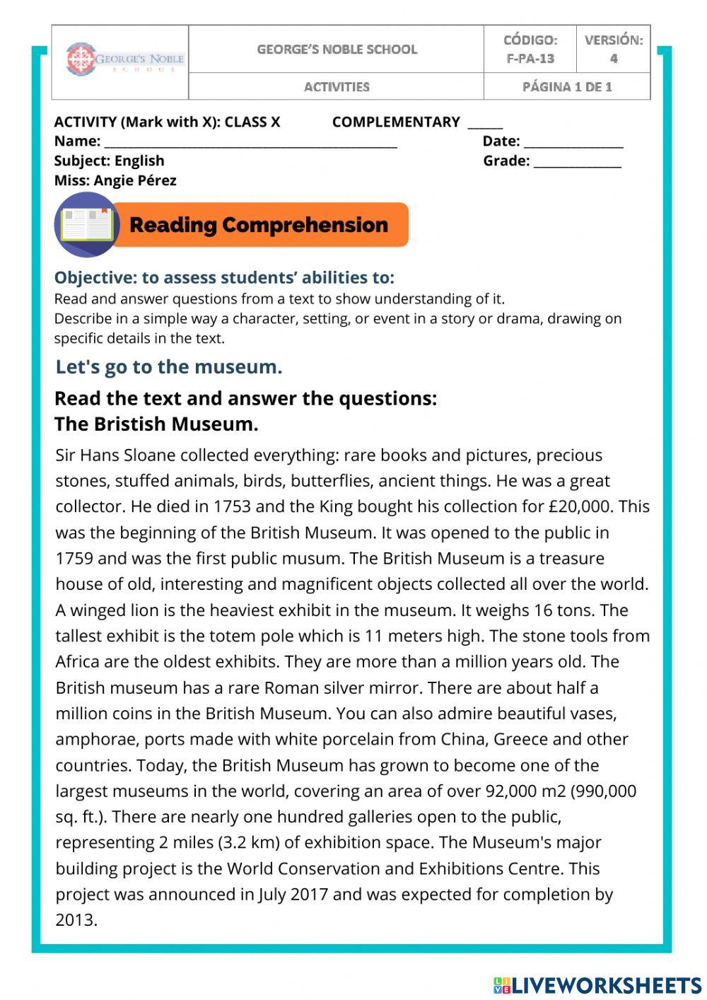 Let's go to the museum.