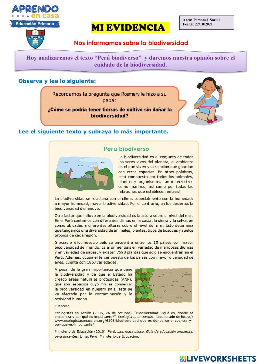 Nos informamos sobre la biodiversidad