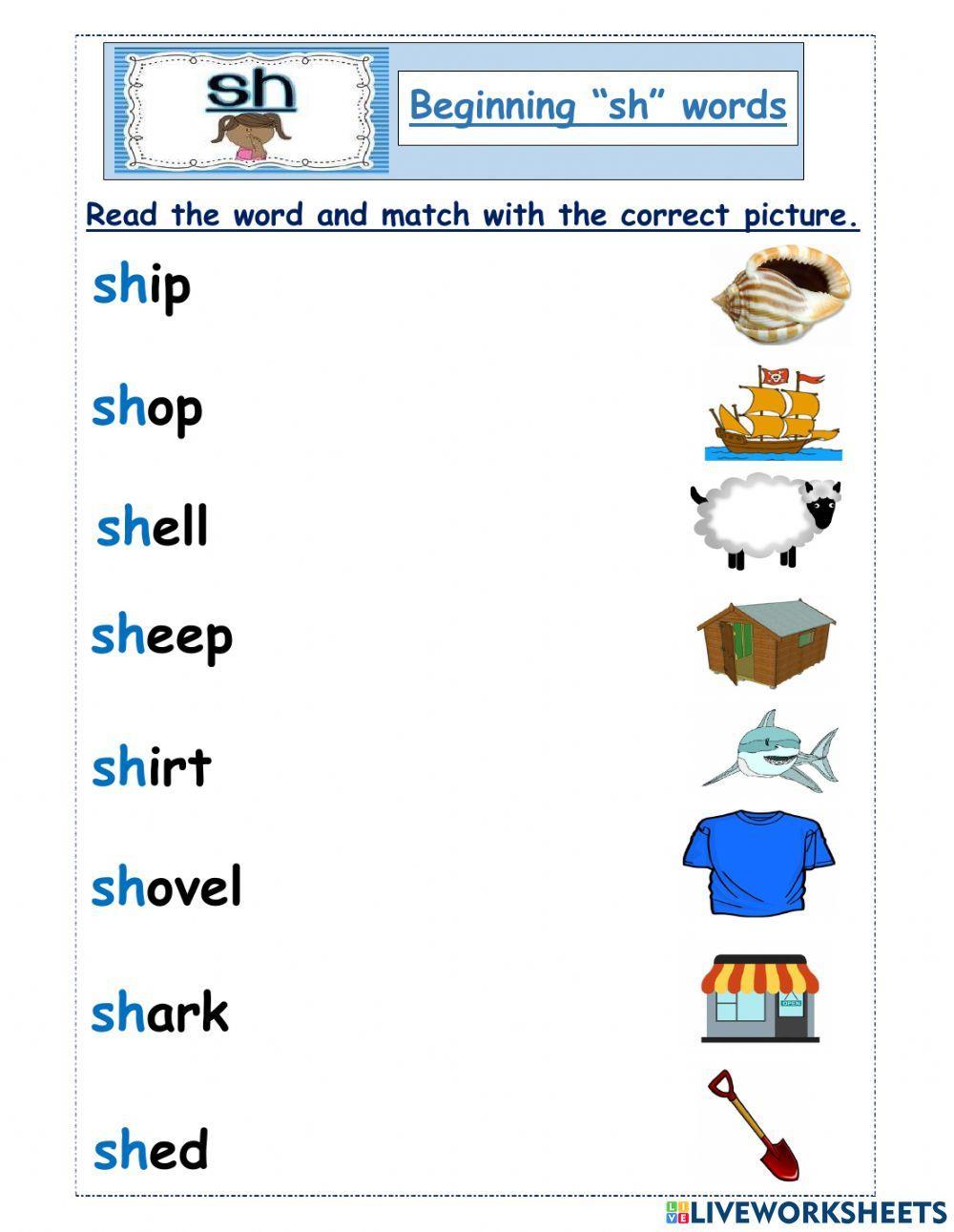 1556484 | Digraph -sh beginning words | Sanober Saleem