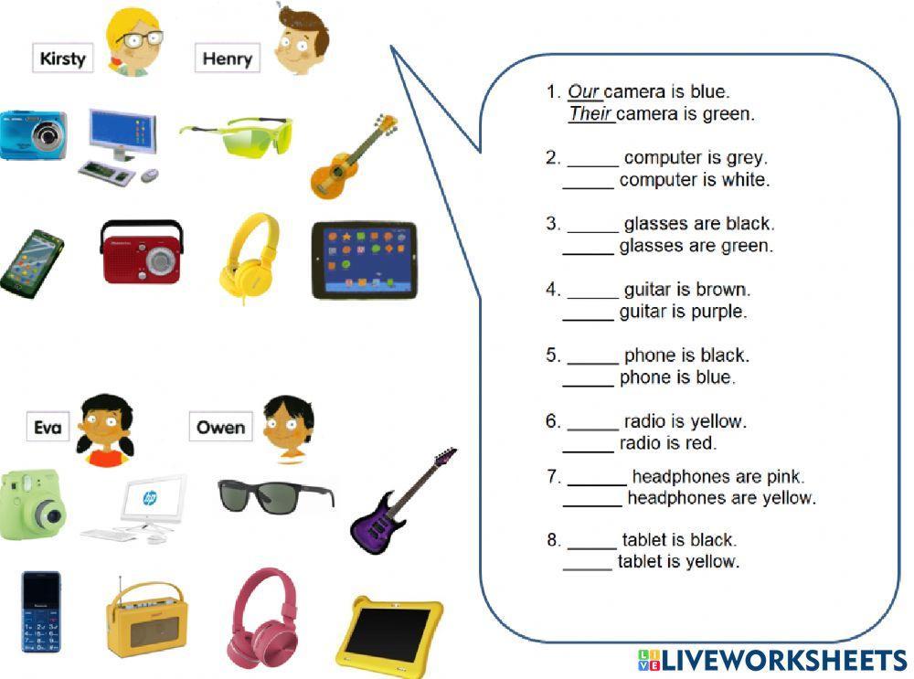1556757 Our Their Kokina LiveWorksheets