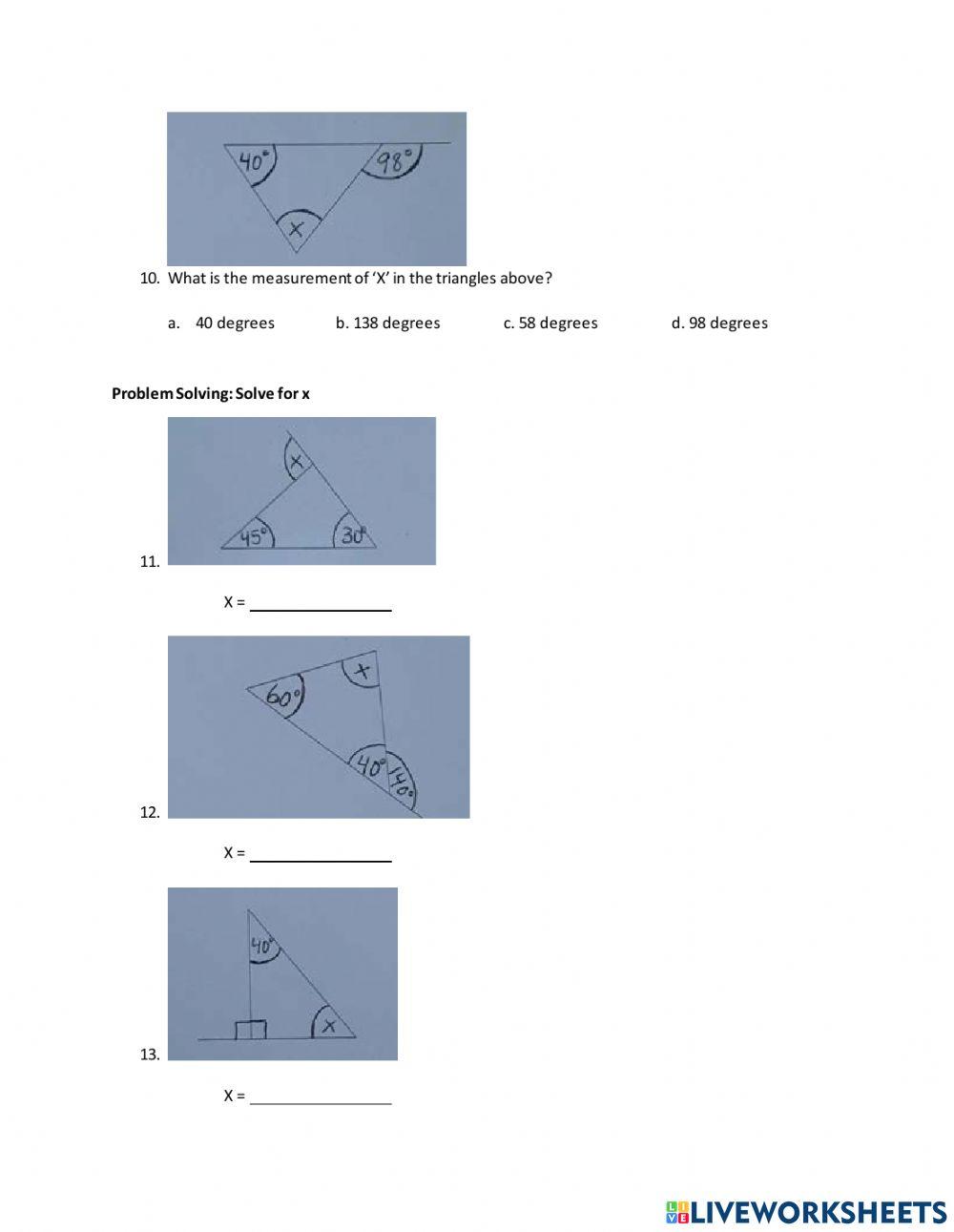 Interior and Exterior Angles