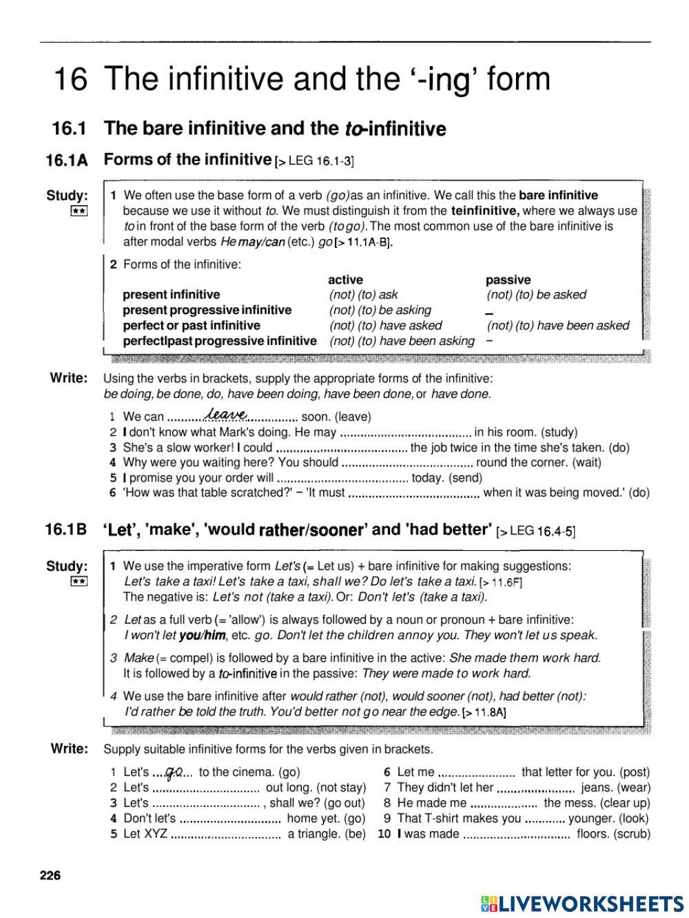 11 2 causative verbs help let make online exercise for live worksheets