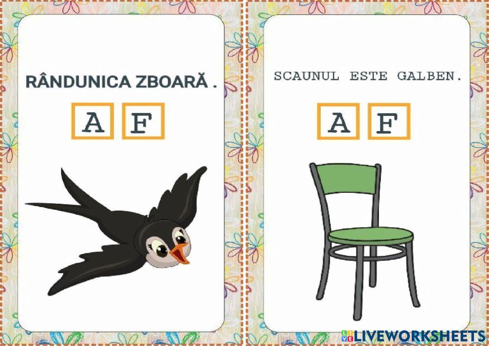 Popoziții- adevărat- fals Popoziții- adevărat- fals