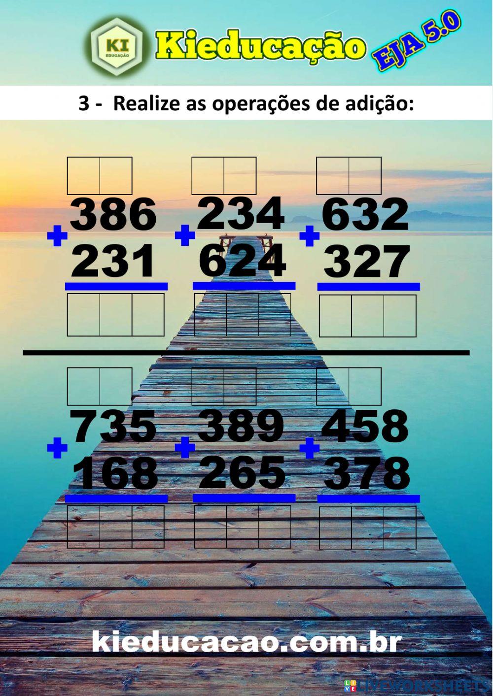 Operação Adição 2 - EJA