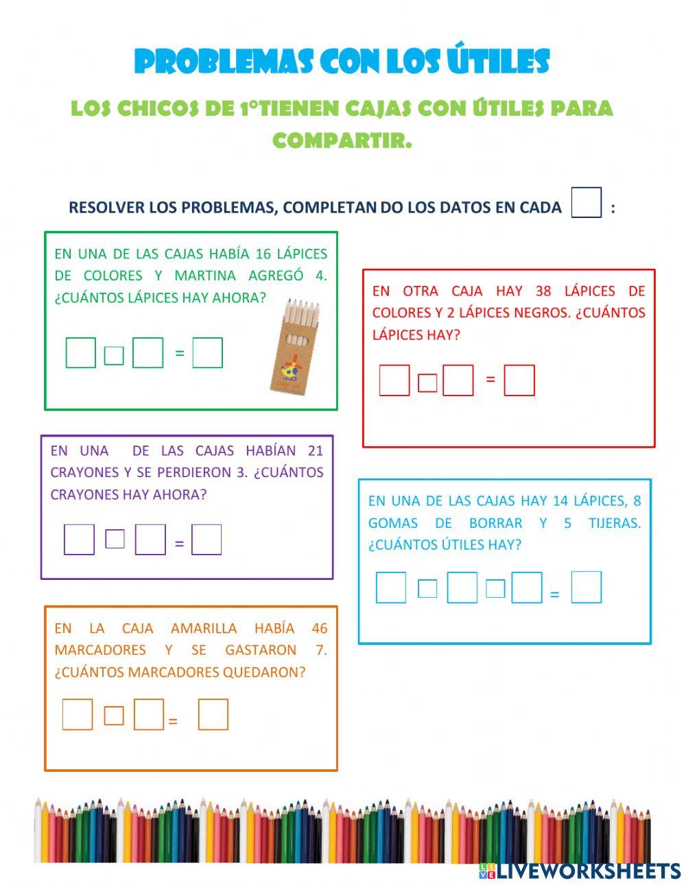 Problemas con útiles