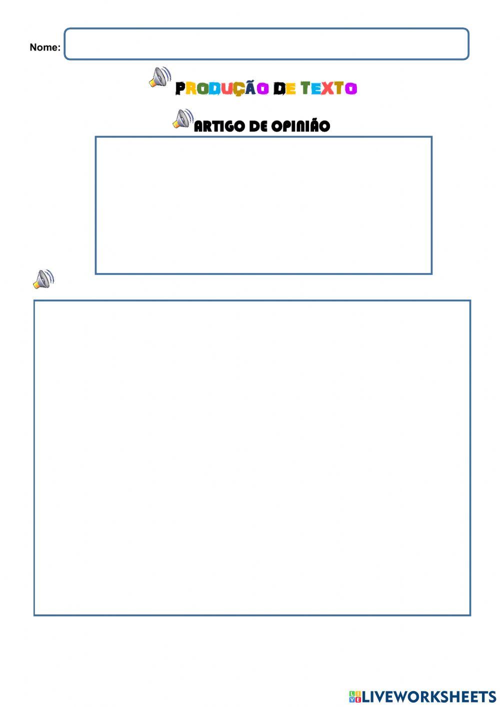 Artigo de opinião Artigo de opinião