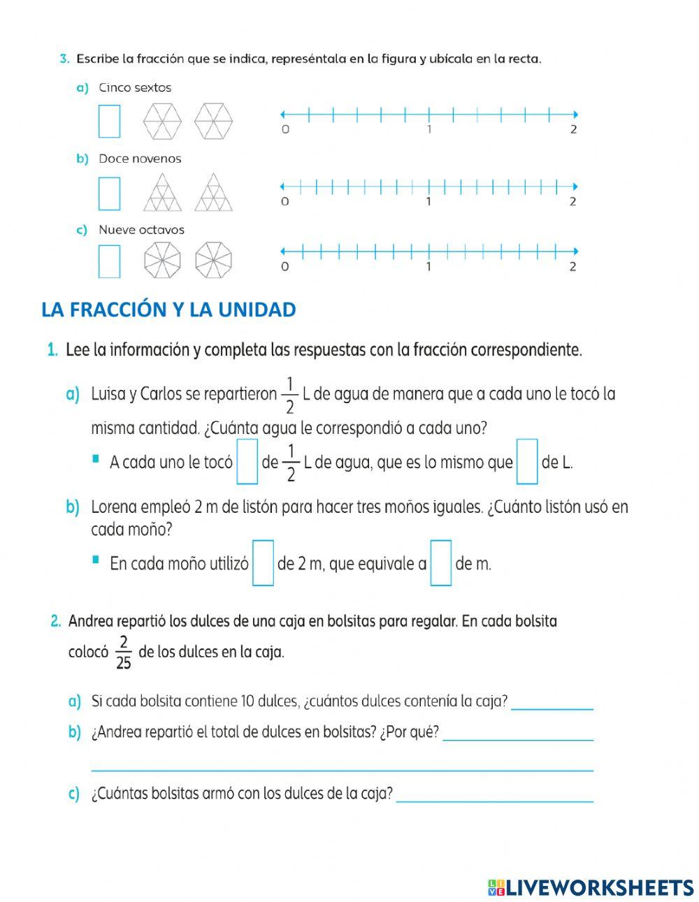 La fracción y la unidad