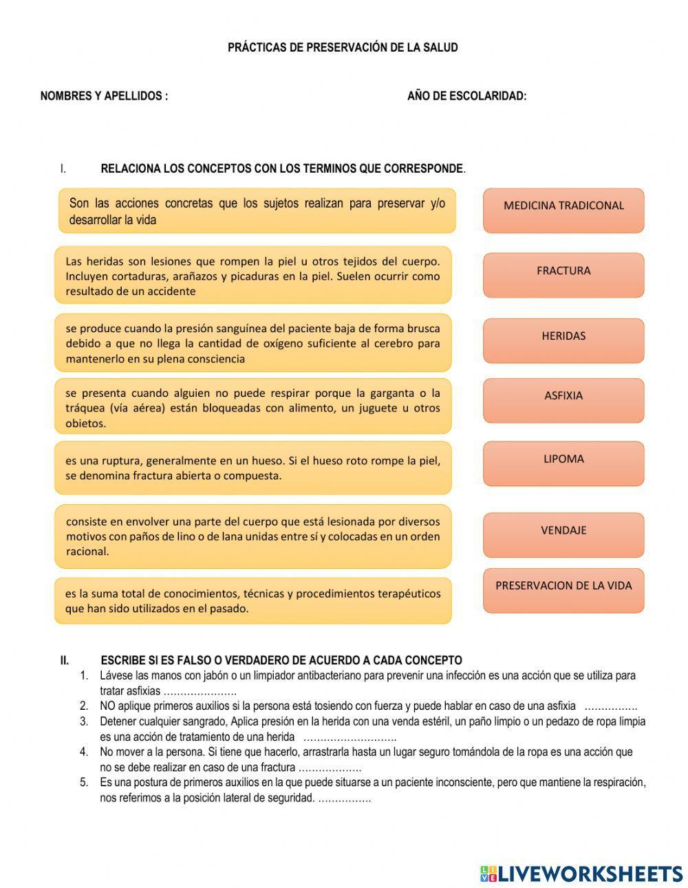 Prácticas de preservación de la salud