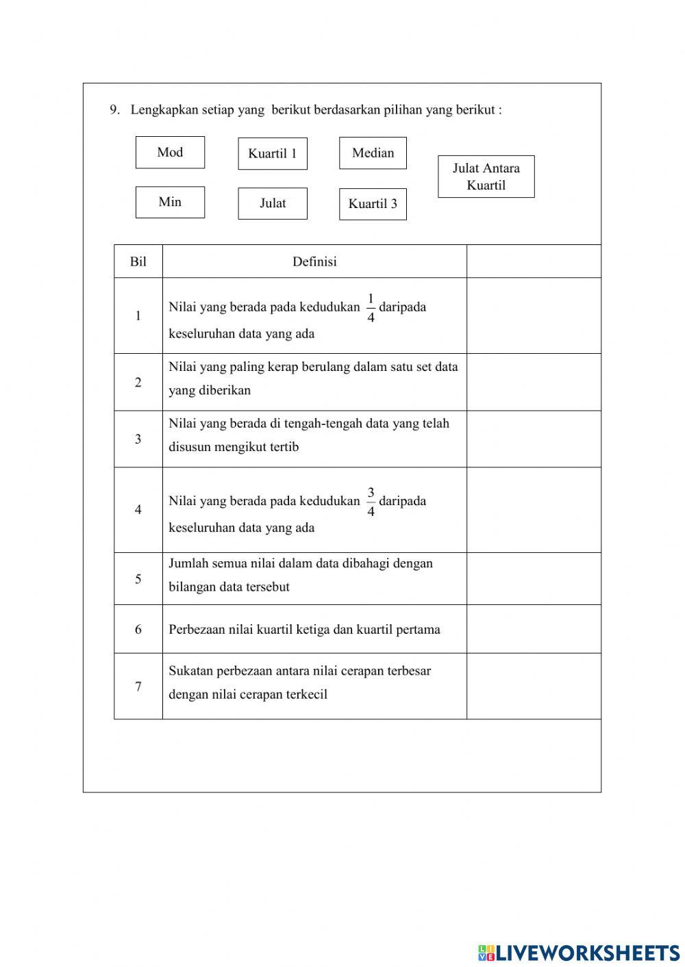 Pentaksiran sumatif 3 oktober